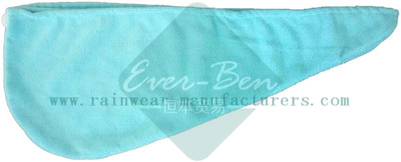 blue microfiber hair drying towel